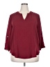 Maurices 100% Polyester Burgundy 3/4 Sleeve Blouse Size XXL - photo 1