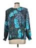 Tess 100% Polyester Teal Long Sleeve Blouse Size 8 - photo 1