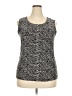 JM Collection Silver Sleeveless Top Size XXL - photo 1