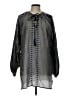 Roberta Freymann 100% Silk Gray 3/4 Sleeve Silk Top Size L - photo 1