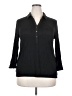 Ann Taylor Black 3/4 Sleeve Button-Down Shirt Size XXL - photo 1