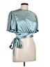Unbranded Teal Short Sleeve Blouse Size L - photo 4