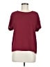 Shein 100% Polyester Burgundy Short Sleeve Top Size 6 - photo 1