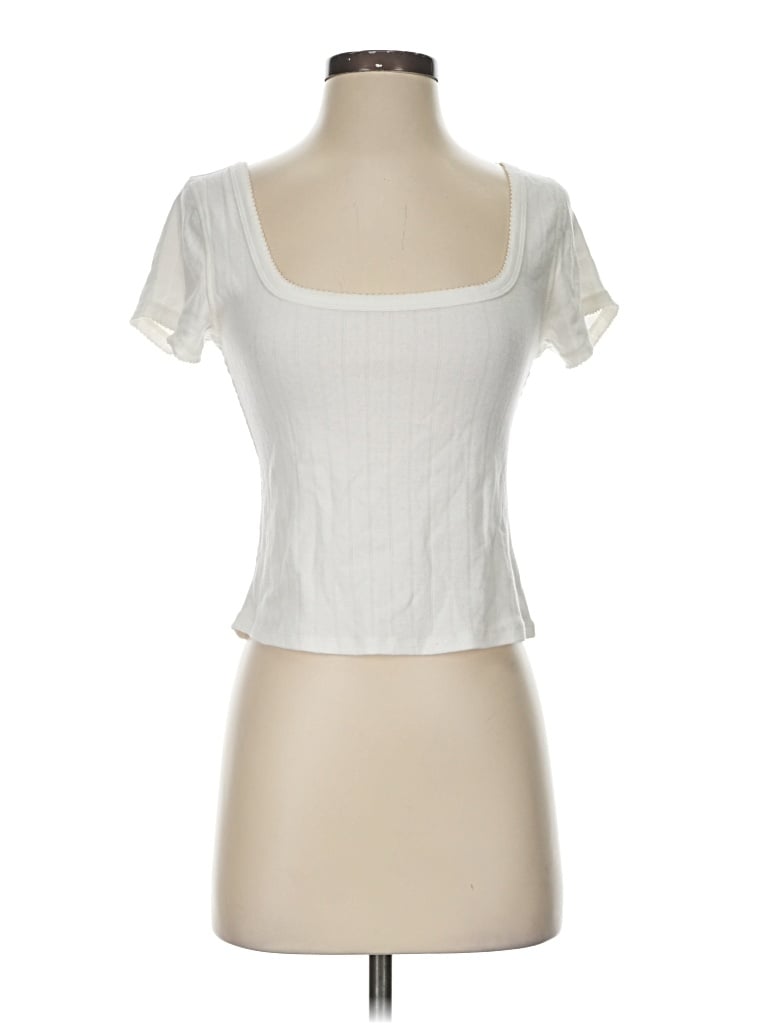 Pre-owned Intimately By Free People Short Sleeve T-shirt In White