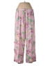 Assorted Brands 100% Rayon Floral Pink Casual Pants Size M - photo 1