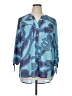 Monroe and Main 100% Polyester Paisley Blue 3/4 Sleeve Blouse Size XL - photo 1