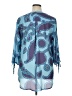 Monroe and Main 100% Polyester Paisley Blue 3/4 Sleeve Blouse Size XL - photo 2