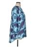 Monroe and Main 100% Polyester Paisley Blue 3/4 Sleeve Blouse Size XL - photo 4