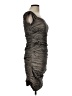 Alex Evenings Metallic Gray Cocktail Dress Size 10 - photo 4