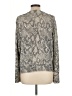 Joan Vass 100% Cotton Animal Print Silver Jacket Size 10 (2) - photo 2