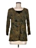 JM Collection Gold 3/4 Sleeve Top Size M - photo 1