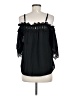 Fortune + Ivy 100% Polyester Black 3/4 Sleeve Blouse Size M - photo 2