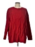 J.Jill 100% Polyester Red Pullover Sweater Size L - photo 1