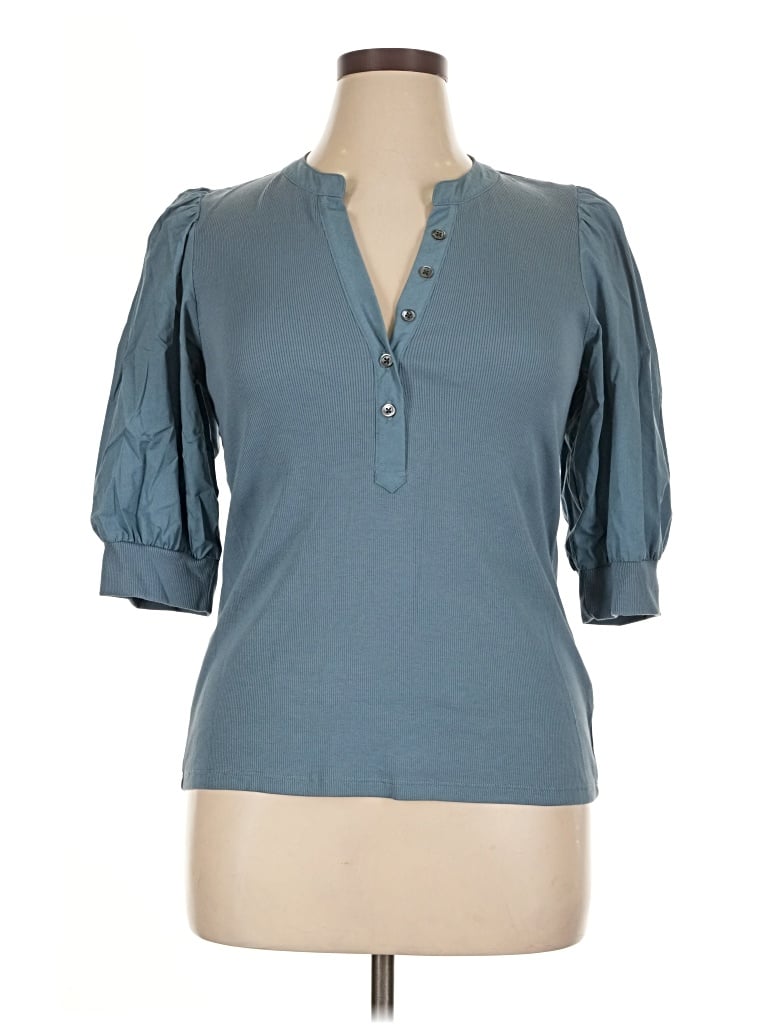 Pre-owned Veronica Beard 3/4 Sleeve Blouse In Teal