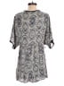 Hem & Thread 100% Rayon Paisley Blue Romper Size M - photo 2