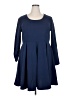 White Mark Solid Blue Casual Dress Size 2X - photo 1
