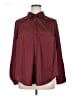 Torrid Solid Burgundy Long Sleeve Blouse Size 1X Plus (1) - photo 1