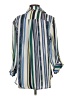 Lior Luxe Stripes Blue 3/4 Sleeve Blouse Size S - photo 2