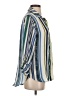 Lior Luxe Stripes Blue 3/4 Sleeve Blouse Size S - photo 4