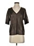 Evereve Metallic Brown Short Sleeve T-Shirt Size XS - photo 1