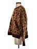 étophe studios 100% Acrylic Animal Print Brown Pullover Sweater Size S - photo 5