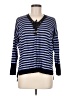 Dana Buchman Stripes Blue Cardigan Size M - photo 1