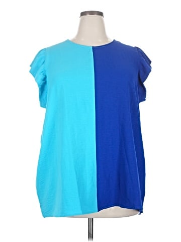 Cotton Bleu Short Sleeve Blouse (view 1)