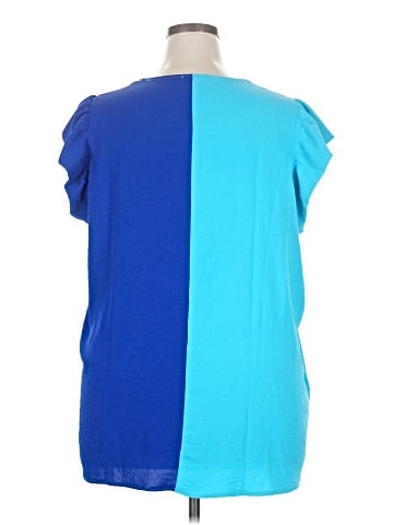 Cotton Bleu Short Sleeve Blouse (view 2)