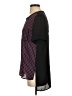 Halogen 100% Polyester Color Block Purple Short Sleeve Top Size S - photo 5