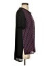 Halogen 100% Polyester Color Block Purple Short Sleeve Top Size S - photo 4