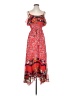 One September 100% Polyester Paisley Red Casual Dress Size XS - photo 1