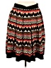 Fei 100% Polyester Chevron-herringbone Red Casual Skirt Size 6 - photo 1