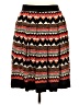 Fei 100% Polyester Chevron-herringbone Red Casual Skirt Size 6 - photo 2