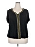 Bobeau 100% Rayon Black Short Sleeve Blouse Size 2X - photo 1