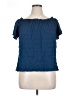 Shein Curve Blue Short Sleeve Blouse Size 0X - photo 1
