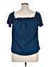 Shein Curve Blue Short Sleeve Blouse Size 0X - photo 2