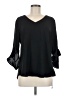 Assorted Brands 100% Polyester Black 3/4 Sleeve Blouse Size M - photo 1