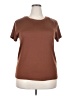 Splash Solid Brown Short Sleeve T-Shirt Size 2X - photo 1