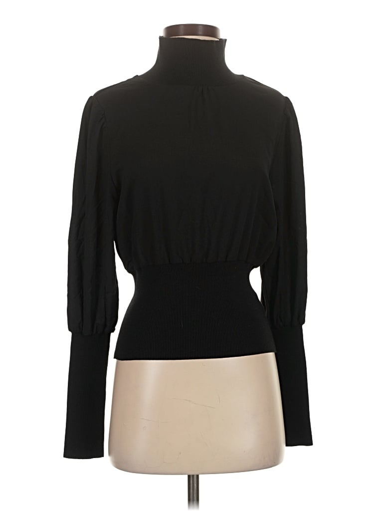 Pre-owned French Connection Long Sleeve Blouse In Black