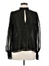 A.L.C. Black Long Sleeve Silk Top Size 6 - photo 1