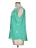 Esley 100% Polyester Teal Sleeveless Blouse Size L - photo 5