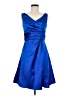 David's Bridal 100% Polyester Blue Cocktail Dress Size 6 - photo 1