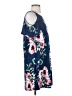 Unbranded Floral Blue Casual Dress Size S - photo 4