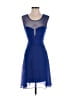 BCBGMAXAZRIA Color Block Blue Cocktail Dress Size 2 - photo 1