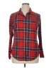 Bobbie Brooks 100% Polyester Plaid Red Long Sleeve Blouse Size XL - photo 1