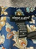 About A Girl 100% Polyester Paisley Blue 3/4 Sleeve Blouse Size M - photo 7