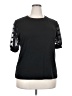 Blooming Jelly Black Short Sleeve Top Size XXL - photo 1