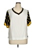 Assorted Brands Color Block White Short Sleeve Blouse Size EU 46 / US 16 - photo 1
