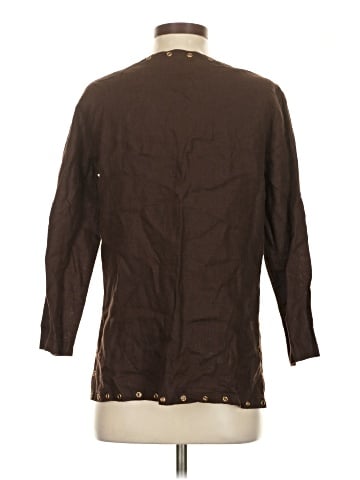 MICHAEL Michael Kors 3/4 Sleeve Button-Down Shirt (view 2)