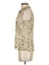 Beth Bowley Animal Print Ivory Sleeveless Button-Down Shirt Size 4 - photo 5